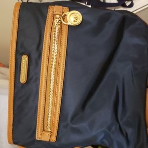 Michael Kors navy and brown crossbody